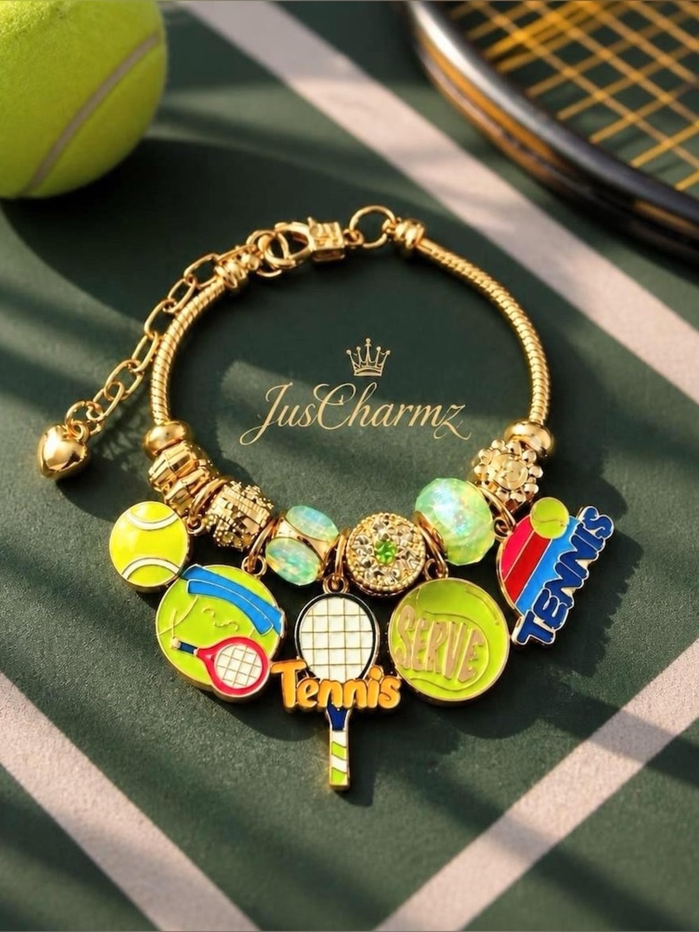 Tennis Charm Bracelet for Tennis Lovers